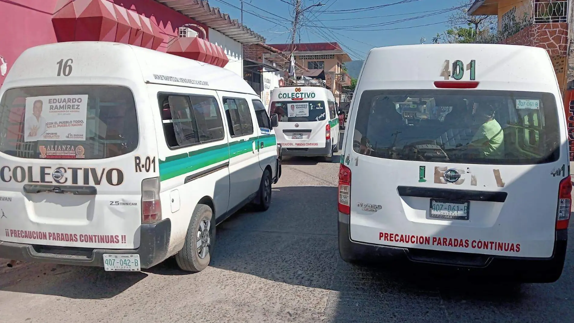 transporte público en Huixtla